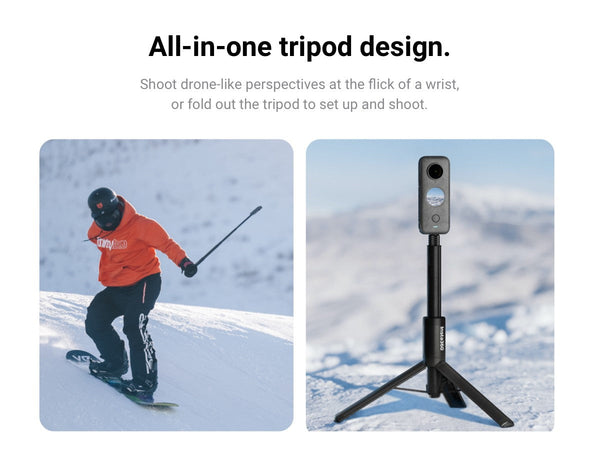 Insta360 Foldable 2-in-1 Bat de Selfie 1/4