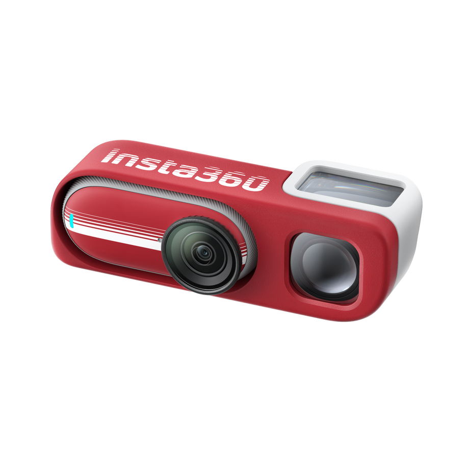 Insta360 GO 3S Retro Bundle (Special Edition) — Classic Red — camera lifestyle