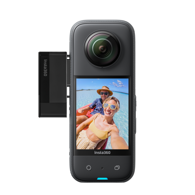 Insta360 Quick Reader X3 — montat pe camera X3