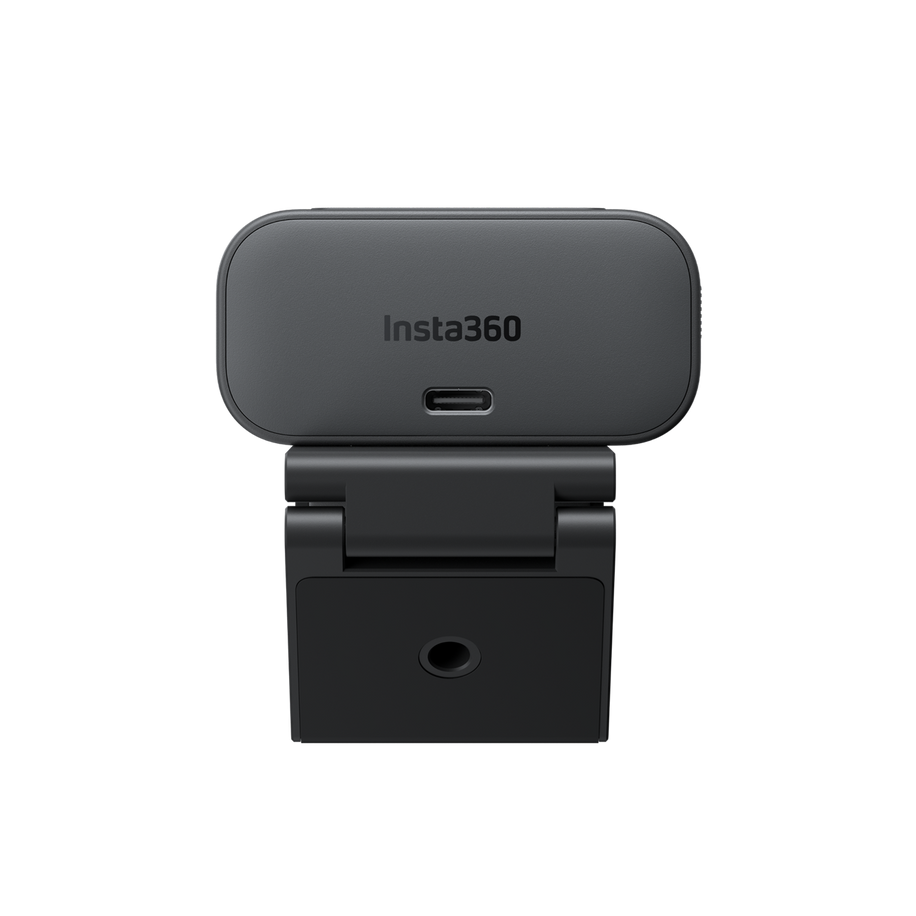 insta360 link 2c pro — Rear view, Insta360 wordmark + USB-C
