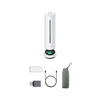 insta360 wave — White on dock plus in-box accessories