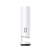insta360 wave — White tilted on desk stand, 3/4
