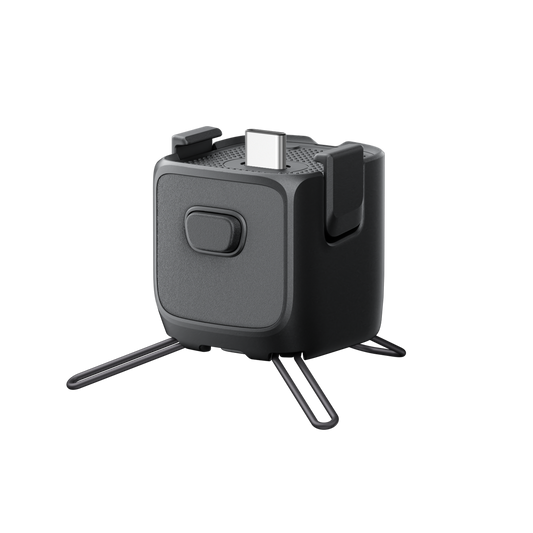 Insta360 Luna Series Mâner cu Filet 1/4" — Hero render, handle with tripod legs deployed
