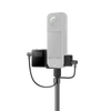 suport prindere insta360 x3 x2 cold shoe — Dual-mount setup on selfie stick