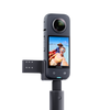 suport prindere insta360 x3 x2 cold shoe — X3 on selfie stick with cold shoe fitted