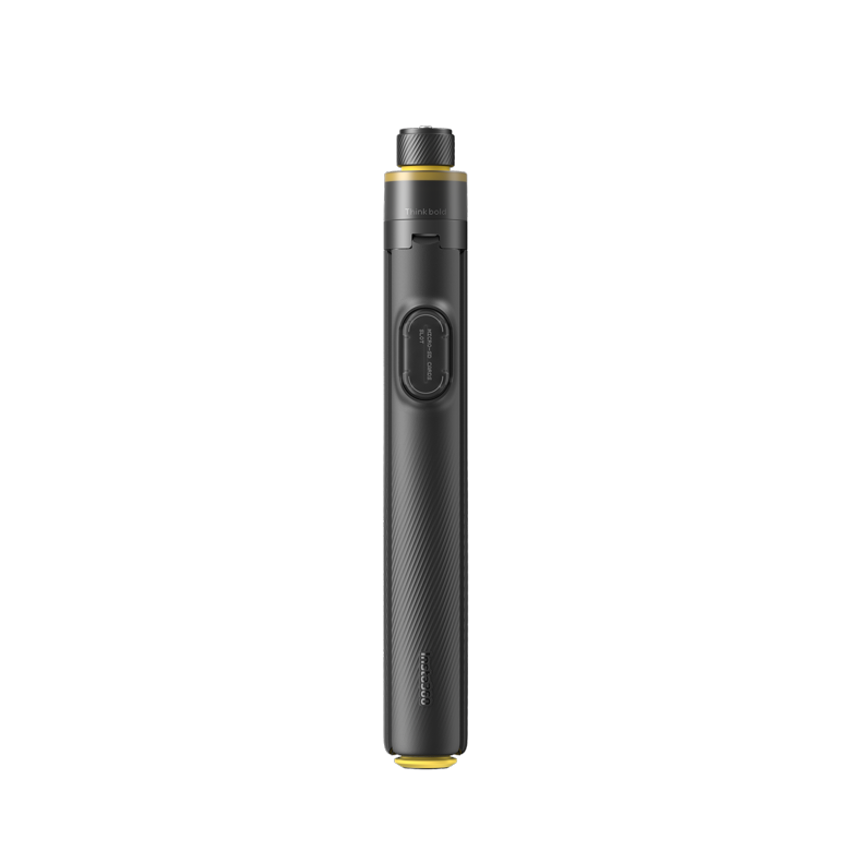 Insta360 2-in-1 Selfie Stick + Throwpod — Folded compact form with storage hatch