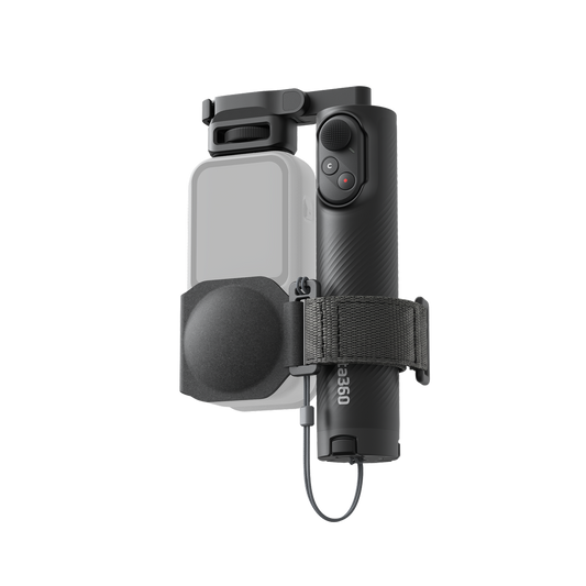 Insta360 Foldable Selfie Stick Remote Kit — maner cu telecomanda integrata