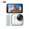 insta360 go ultra — White GO Ultra, Action Pod flipped up