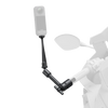 Insta360 Motorcycle Magic Arm — Hero render, arm on handlebar