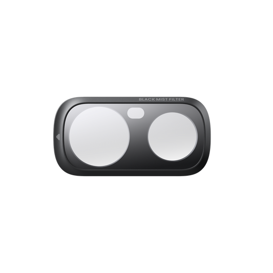 Insta360 Luna Ultra Black Mist Filter — Hero render, labeled Black Mist Filter