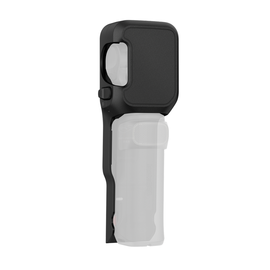 Insta360 Luna Ultra Capac de Protecție — Cover mounted on ghosted Luna Ultra