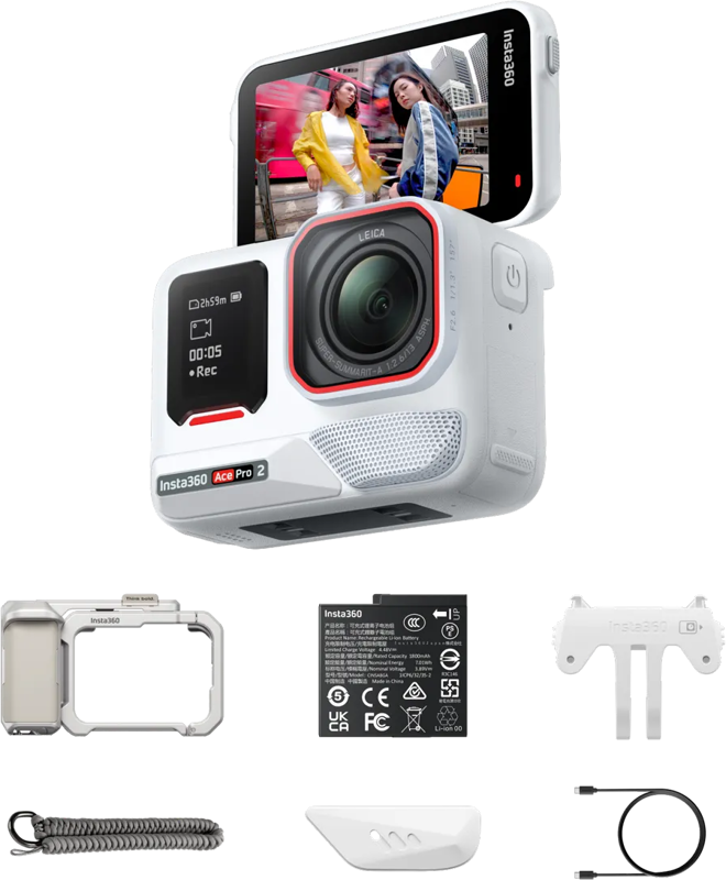 Insta360 Ace Pro 2 Arctic White Xplorer Bundle — bundle complet