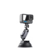 action camera suction cup — Studio render on white, camera mounted