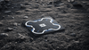 Antigravity A1 Landing Pad — Blue side deployed on rocky terrain