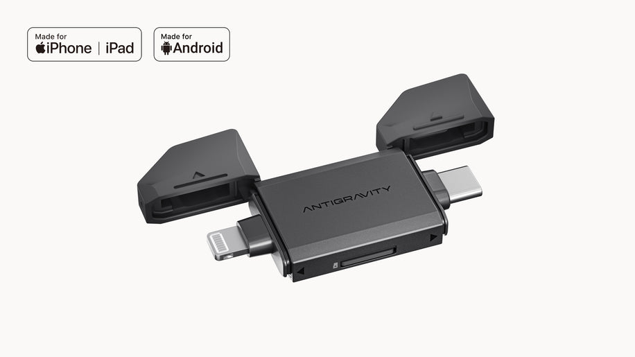 Antigravity Quick Reader — Render with Made for iPhone and Android badges