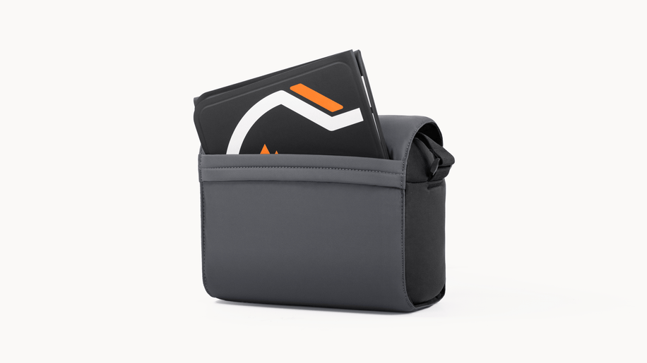 Antigravity A1 Landing Pad — Folded pad slipped into A1 Sling Bag