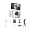 Insta360 GO Ultra Creator Bundle Arctic White — cameră albă + accesorii Creator (selfie stick, carry case, cabluri, extra pod)