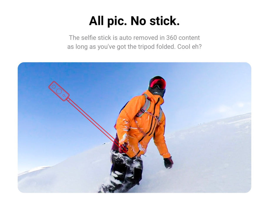 Selfie stick pliabil 2-în-1 cu trepied Insta360 — imagine 3