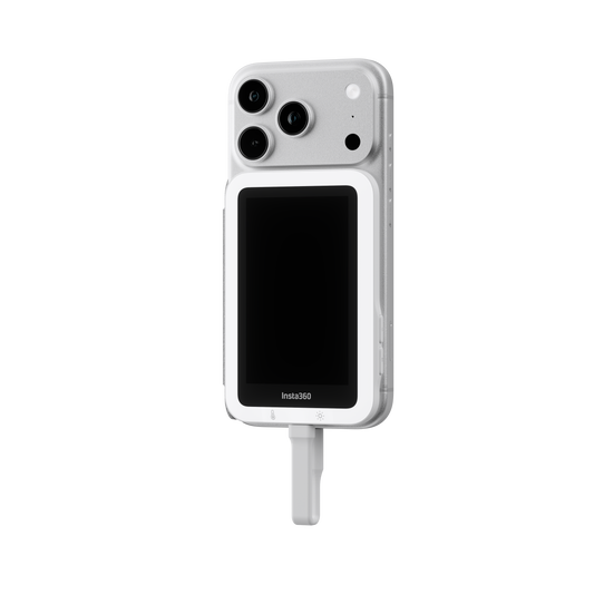 Insta360 Snap Selfie Screen with Light — vedere frontală pe fundal alb