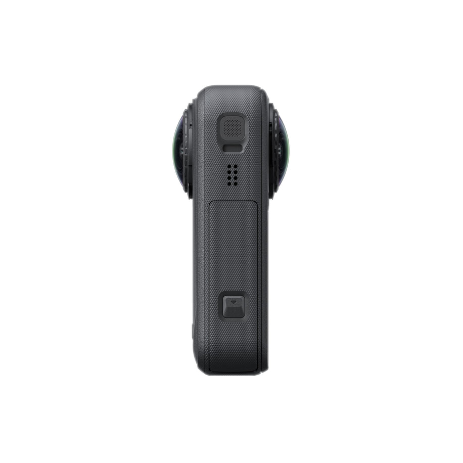 Insta360 X6 — profil cu compartimentul bateriei