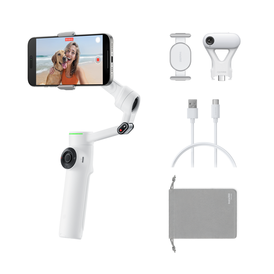 Insta360 Flow 2 Pro Summit White — continut complet pachet