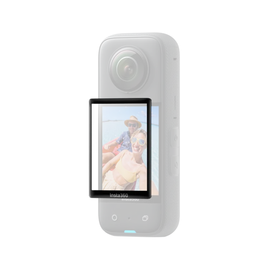 Folie protecție ecran Insta360 X3 — montată pe cameră