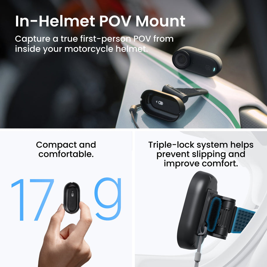 Insta360 GO 3S Motorcycle POV Bundle — In-Helmet POV Mount